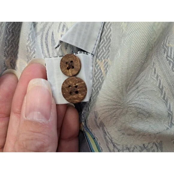 Tommy Bahama Mens XL Shirt Blue 100% Silk Hula Girl - Picture 7 of 9